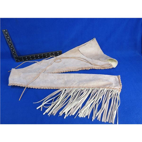 Homemade Leather Rifle Case with Fringes - 44" Length