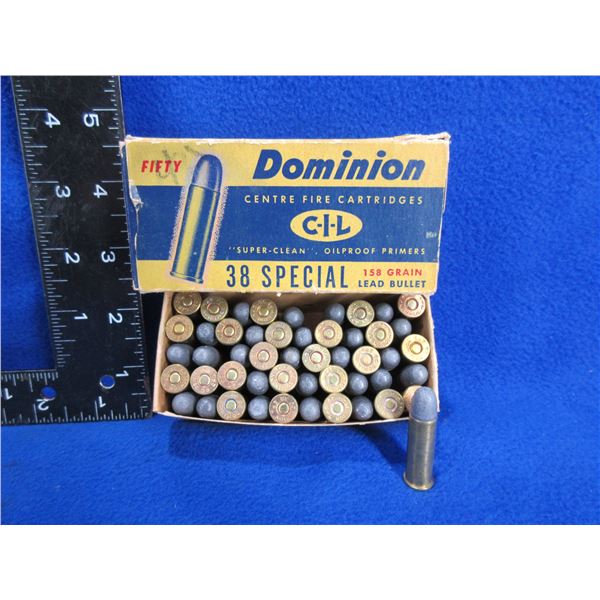 Collector Ammo - 38 Spl 158gr Lead Dominion Cartridges
