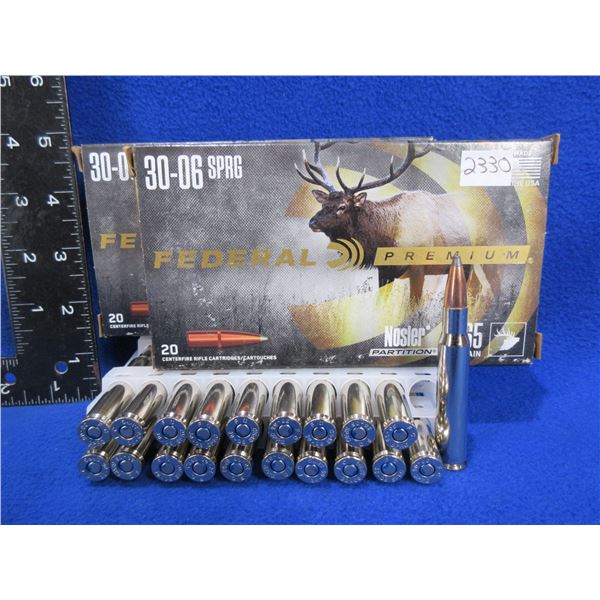 30-06 Sprg 165gr Nosler Partition Federal Cartridges
