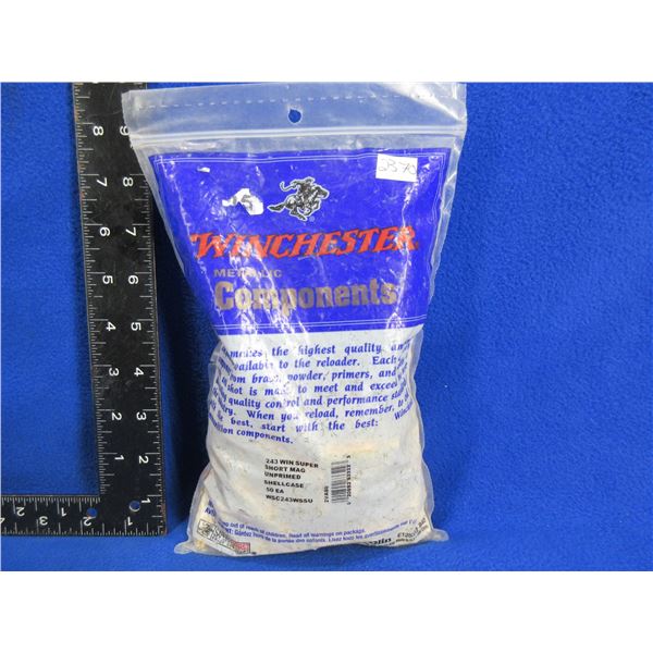 NEW - Brass Only - 243 WSSM Unprimed Winchester