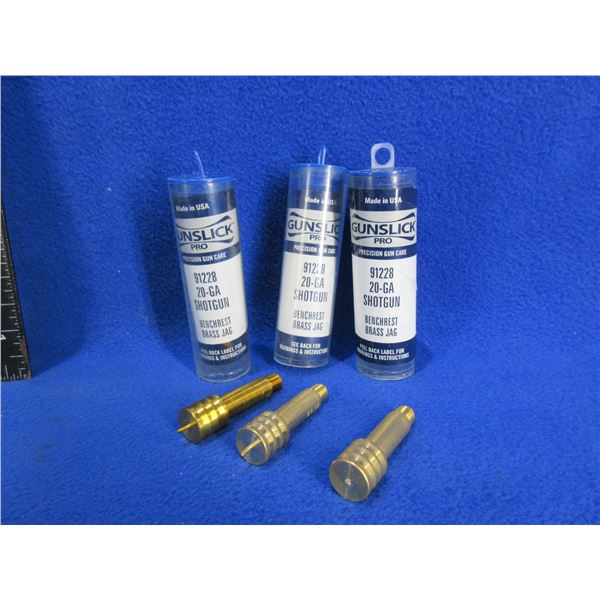 NEW - 3 Gunslick 20 Ga. Benchrest Brass Jags