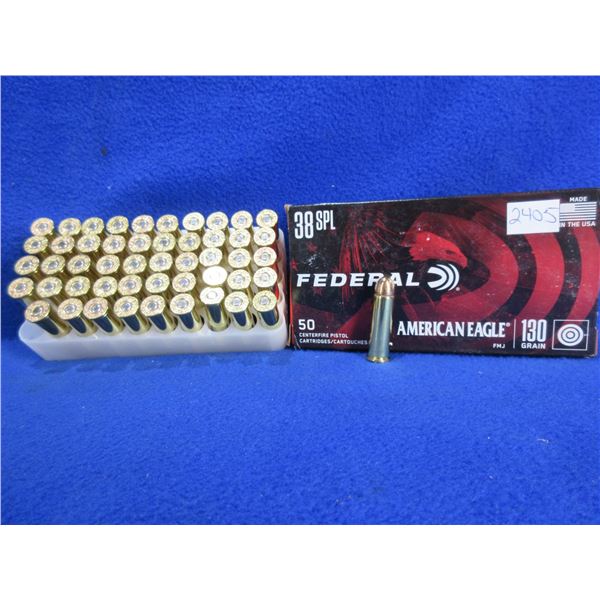 38 Spl 130gr FMJ American Eagle Federal Cartridges