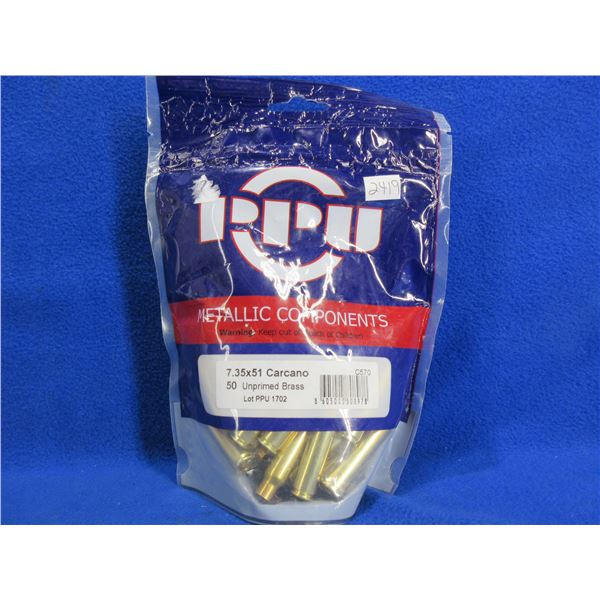 NEW - Brass Only - 7.35X51 Carcano Unprimed PPU