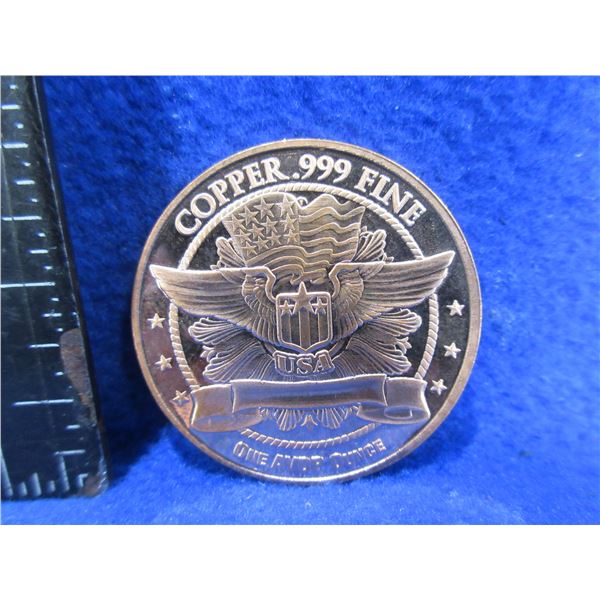 USA 1 Ounce .999 Fine Copper Coin