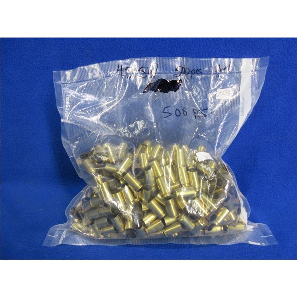 Brass Only - 40 S&W Once Fired Unprimed - Bag of 500
