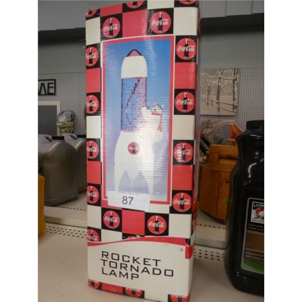 Coca-Cola rocket tornado lamp