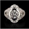 Image 1 : 1.66 ctw CENTER Diamond Platinum Ring (2.74 ctw Diamonds)