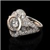 Image 2 : 1.66 ctw CENTER Diamond Platinum Ring (2.74 ctw Diamonds)