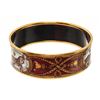 Image 3 : Hermes Enamel Bangle Bracelet Gold, Bordeaux, Multi Metal/Enamel