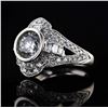 Image 2 : 1.49 ctw CENTER Diamond Platinum Ring (2.45 ctw Diamonds)