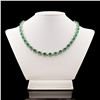 Image 1 : 29.41 ctw Emerald and 6.69 ctw Diamond 14K White Gold Necklace