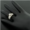 Image 7 : 18K TT Gold 2.21 ctw EGL Cert. Princess Cut Diamond Engagement & Wedding Ring Se