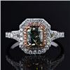 Image 1 : 1.29 ctw Fancy Orange-Brown Diamond 18K White and Rose Gold Ring (1.72 ctw Diamo