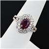 Image 2 : 1.38 ctw KASHMIR Red-Purple Sapphire and 0.90 ctw Diamond 18K White and Yellow G
