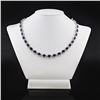 Image 1 : 40.89 ctw Blue Sapphire and 6.02 ctw Diamond 14K White Gold Necklace