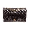 Image 1 : Chanel Jumbo Flap Shoulder Bag Black Patent Leather