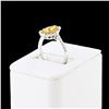 Image 3 : 1.11 ctw Fancy Light Yellow CENTER Diamond 18K White and Yellow Gold Ring (1.46