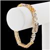 Image 3 : 22.42 ctw Multi-Color Sapphire and 1.04 ctw Diamond 14K Yellow Gold Bracelet