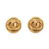 Image 1 : Chanel Round CC Earrings Earrings Gold Plated Metal