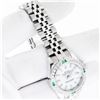 Image 6 : Rolex Sapphire Quickset White Index Diamond Emerald Datejust Wristwatch
