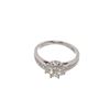 Image 1 : Tiffany & Co. Flora size 48 Ring 950 Platimum 1 Round Brilliant Cut 0.25 ct, 22