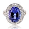 Image 1 : 5.78 ctw Tanzanite and 0.93 ctw Diamond Platinum Ring
