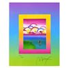Image 2 : Umbrella Man with Rainbow Sky on Blends by Peter Max