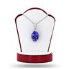 Image 2 : 18.75 ctw Tanzanite and 1.39 ctw Diamond Platinum Pendant/Necklace (GIA CERTIFIE