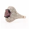 Image 1 : 2.39 ctw Purplish Pink Spinel and 0.23 ctw Diamond Platinum Ring