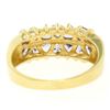 Image 5 : 14k Yellow Gold Dual Two Row 1.40 ctw 14 Trillion Cut Natural Tanzanite Band Rin