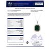 Image 4 : 9.18 ctw Emerald and 0.66 ctw Diamond 18K Yellow and White Gold Pendant