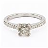 Image 1 : 1.07 ctw CENTER Diamond 18K White Gold Ring (1.25 ctw Diamonds)
