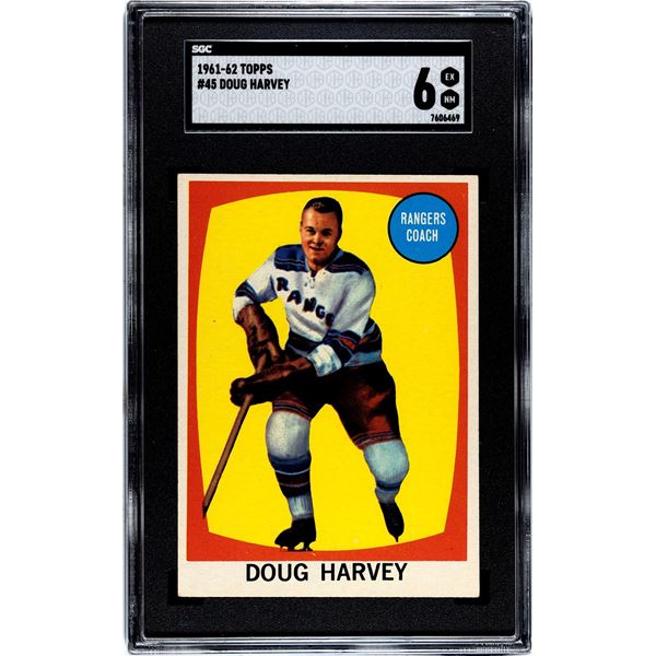 1961-62 Topps #45 Doug Harvey (SGC 6)