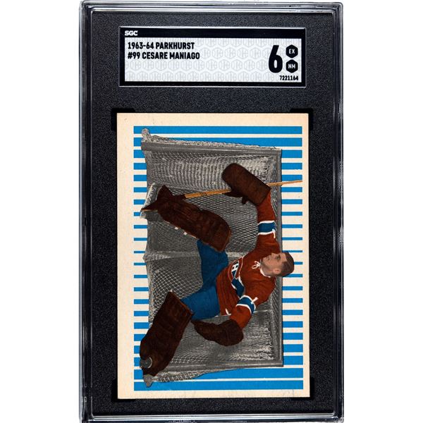 1963-64 Parkhurst #99 Cesare Maniago RC (SGC 6)