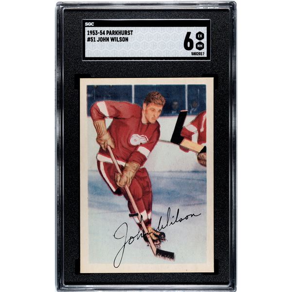 1953-54 Parkhurst #51 Johnny Wilson (SGC 6)