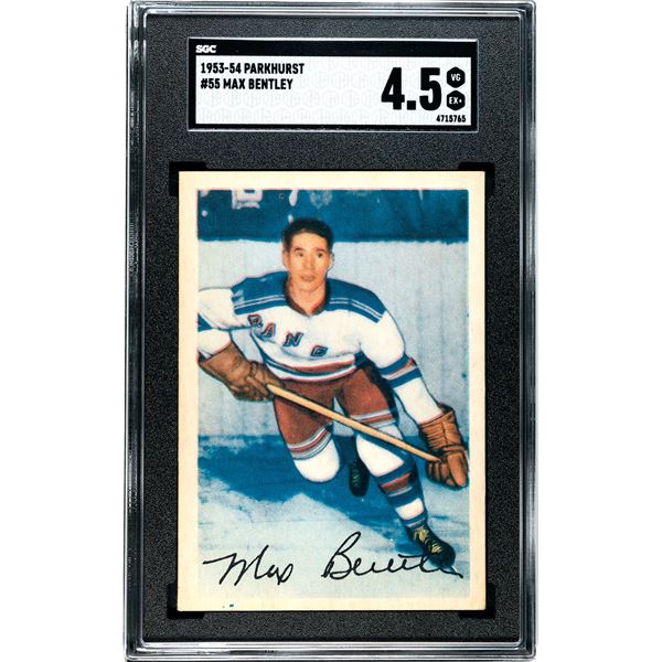 1953-54 Parkhurst #55 Max Bentley (SGC 4.5)