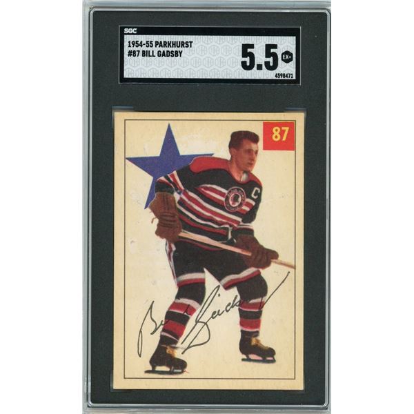 1954-55 Parkhurst #87 Bill Gadsby (SGC 5.5)