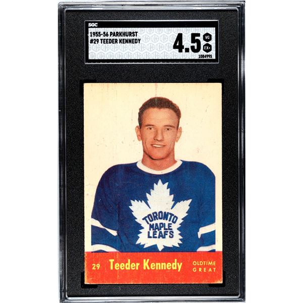 1955-56 Parkhurst #29 Teeder Kennedy OTG (SGC 4.5)