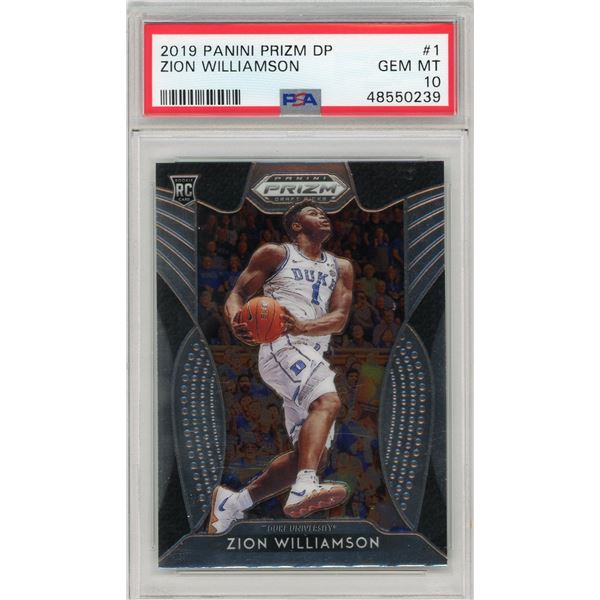 2019 Panini Prizm Draft Prospects Zion WIlliamson - PSA 10!