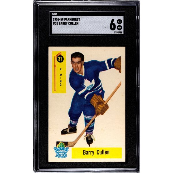 1958-59 Parkhurst #31 Barry Cullen (SGC 6)