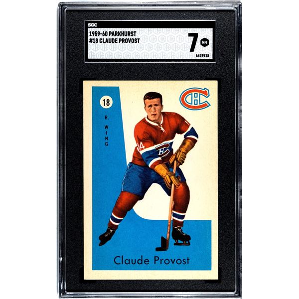 1959-60 Parkhurst #18 Claude Provost (SGC 7)