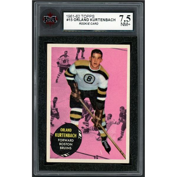 1961-62 Topps #15 Orland Kurtenbach RC (KSA 7.5)