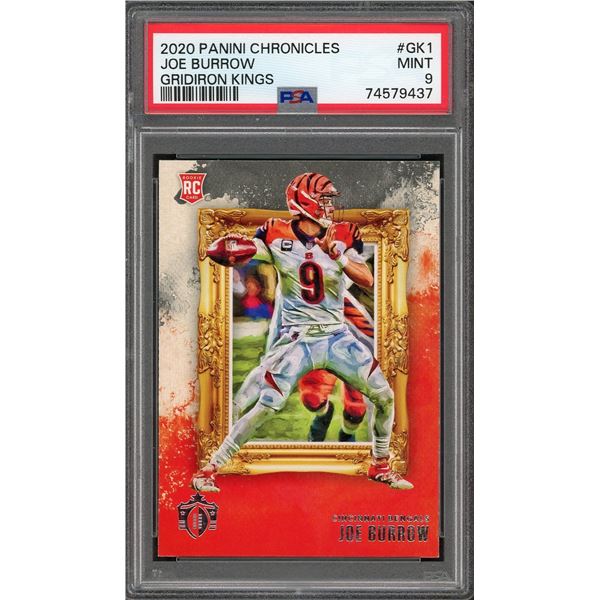 2020 Panini Chronicles Joe Burrow RC - Gridiron Kings - PSA 9