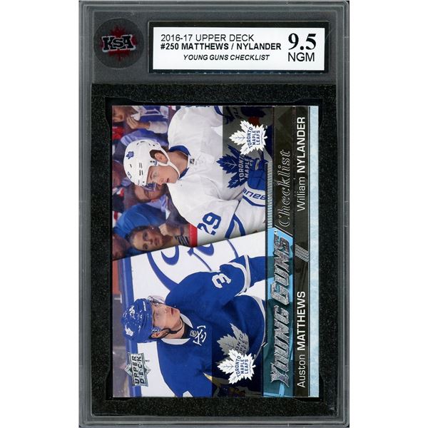 2016 Upper Deck #250 Young Guns Checklist ft. Matthews / Nylander - KSA 9.5