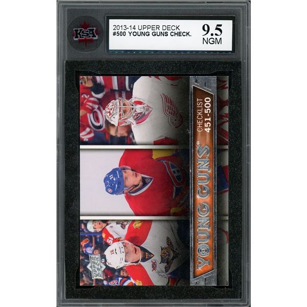 2013 Upper Deck #500 Young Guns Checklist ft. Barkov / Gallagher / Mrazek - KSA 9.5