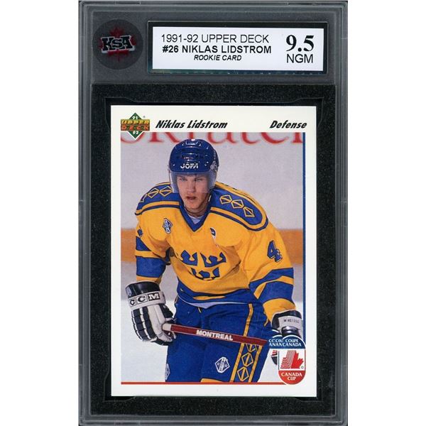 1991 Upper Deck #26 Niklas Lidstrom RC - KSA 9.5