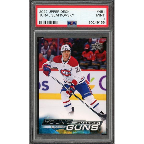 2022 Upper Deck Young Guns Juraj Slafkovsky - PSA 9