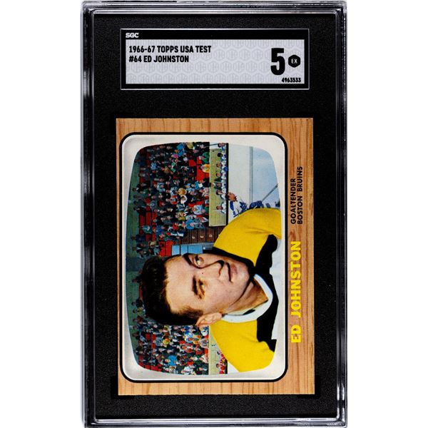 1966-67 Topps USA Test #64 Ed Johnston (SGC 5)