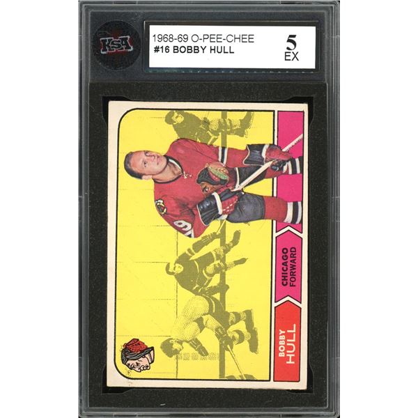 1968-69 O-Pee-Chee #16 Bobby Hull (KSA 5)