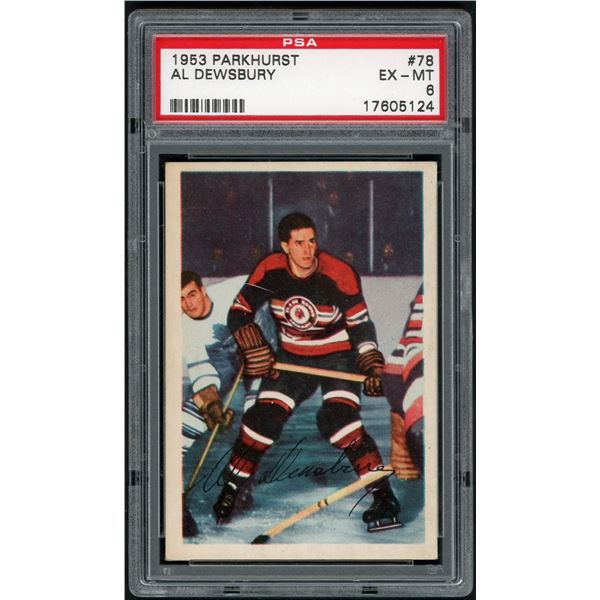 1953-54 Parkhurst #78 Al Dewsbury (PSA 6)